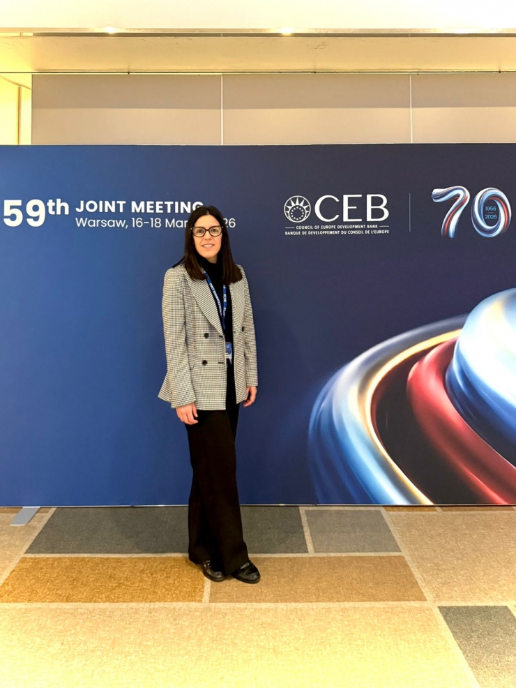 La secretària d'Estat d'Afers Financers Internacionals, Lorena Jordana,  a la reunió anual del Banc de Desenvolupament del Consell d'Europa (CEB).